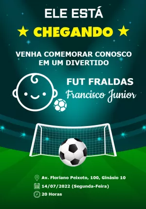 Convite futebol - Edite grátis com nosso editor online