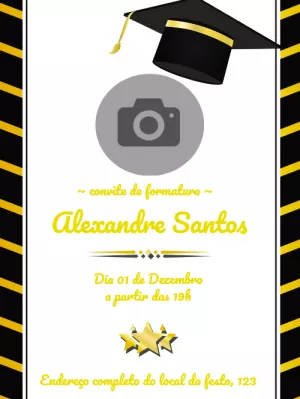 Graduation invitation with photo
