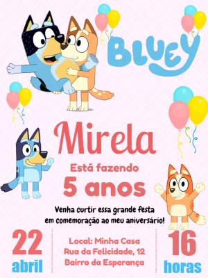 Invitación digital inspirada en Bluey -  España