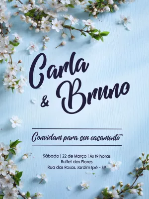 Fazer convite online convite digital Casamento rustico