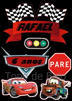 Topo Para Bolo Tema Carros Da Disney