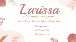 Cartão de Visita Esteticista