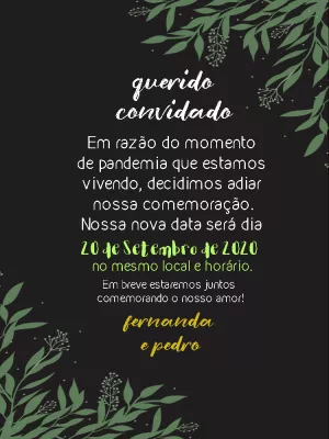 Comunicado para Casamento