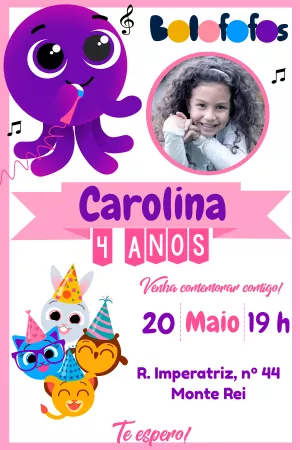 CapCut_convite de aniversário bolofofos menina