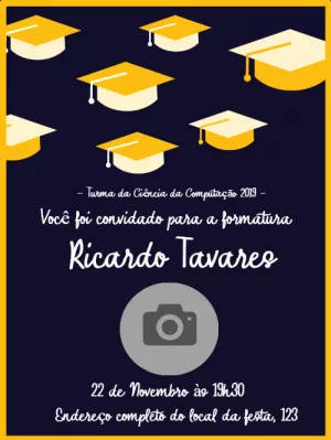 Graduation invitation with photo