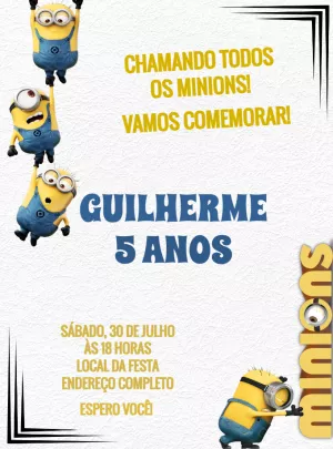 Minions Birthday Invitation