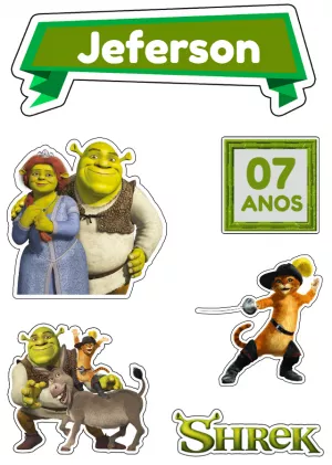 Topo de Bolo para Imprimir Shrek - Edite grátis com nosso editor online