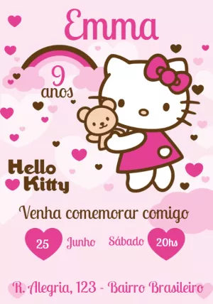 Hello Kitty Birthday Invitation