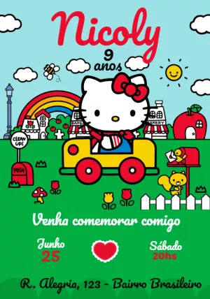 Hello Kitty Birthday Invitation