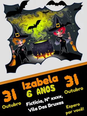 Convite Halloween Edite Gr Tis Com Nosso Editor Online