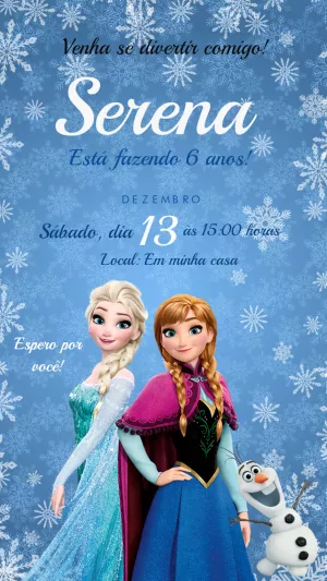 Convite Anivers Rio Frozen Edite Gr Tis Com Nosso Editor Online