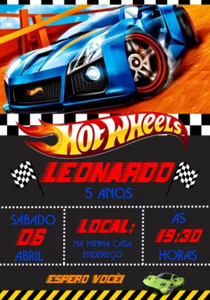 HotWheels birthday invitation