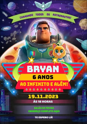 Buzz Lightyear Birthday Invitation