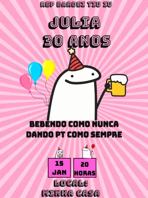 Fazer convite online convite digital flork palito, flork meme, flork  aniversario, boneco palito, convite flork - Edite grátis com nosso editor  online