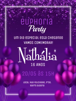 Euphoria birthday invitation