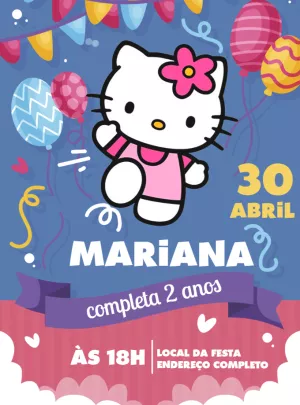 Hello Kitty Birthday Invitation