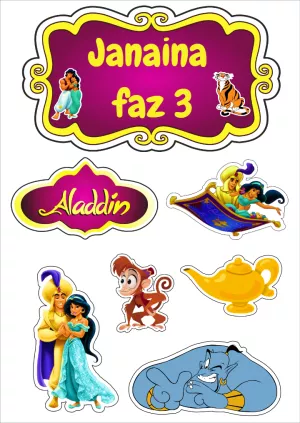 Topo de Bolo Aladdin