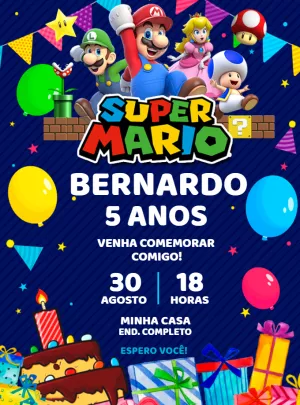 Super Mario Birthday Invitation