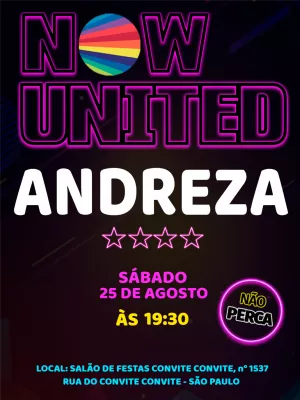 Convite aniversário Now United