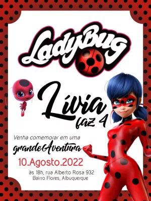 Topo de Bolo para Imprimir Ladybug - Edite grátis com nosso editor online