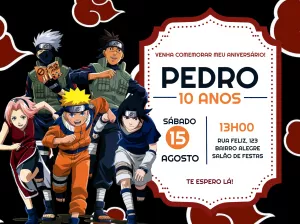 Naruto Birthday Invitation