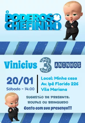 The Boss Baby Birthday Invitation