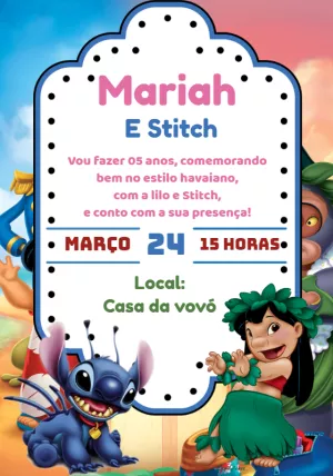 Lilo &amp; Stitch birthday invitation