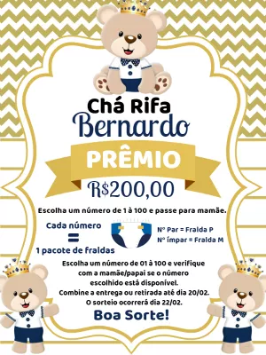 Fazer convite online convite digital Convite Cha RIfa Pequeno Principe