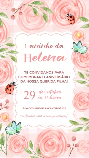 Invitación de cumpleaños del Jardín Encantado