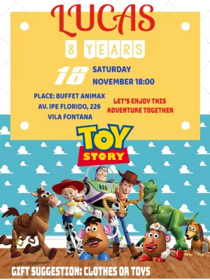 Make Invitation Online Birthday Invitation Toy Story