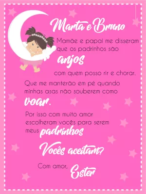 Convite padrinhos de casamento - Edite grátis com nosso editor online