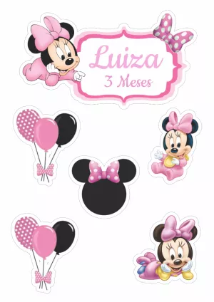 Minnie Mouse Baby Cake Topper