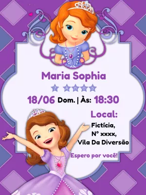 Princess Sofia birthday invitation