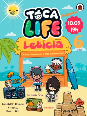 Convite Toca Life world animals menino e menina - Edite grátis com