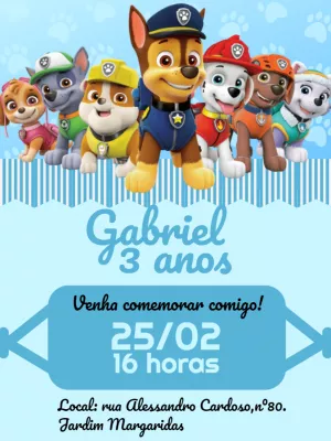 Paw Patrol birthday invitation