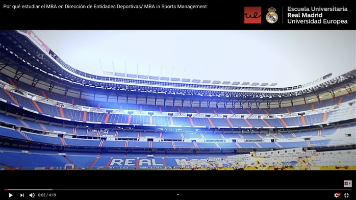 Master In Sports Management Ue Real Madrid