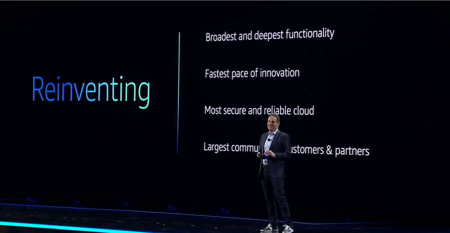 Stage view at AWS re:Invent 2023