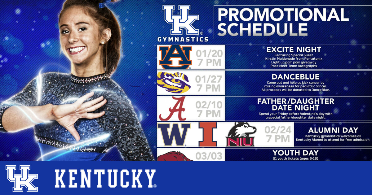 Kentucky Gymnastics Announces 2017 Promotional Schedule UK Athletics