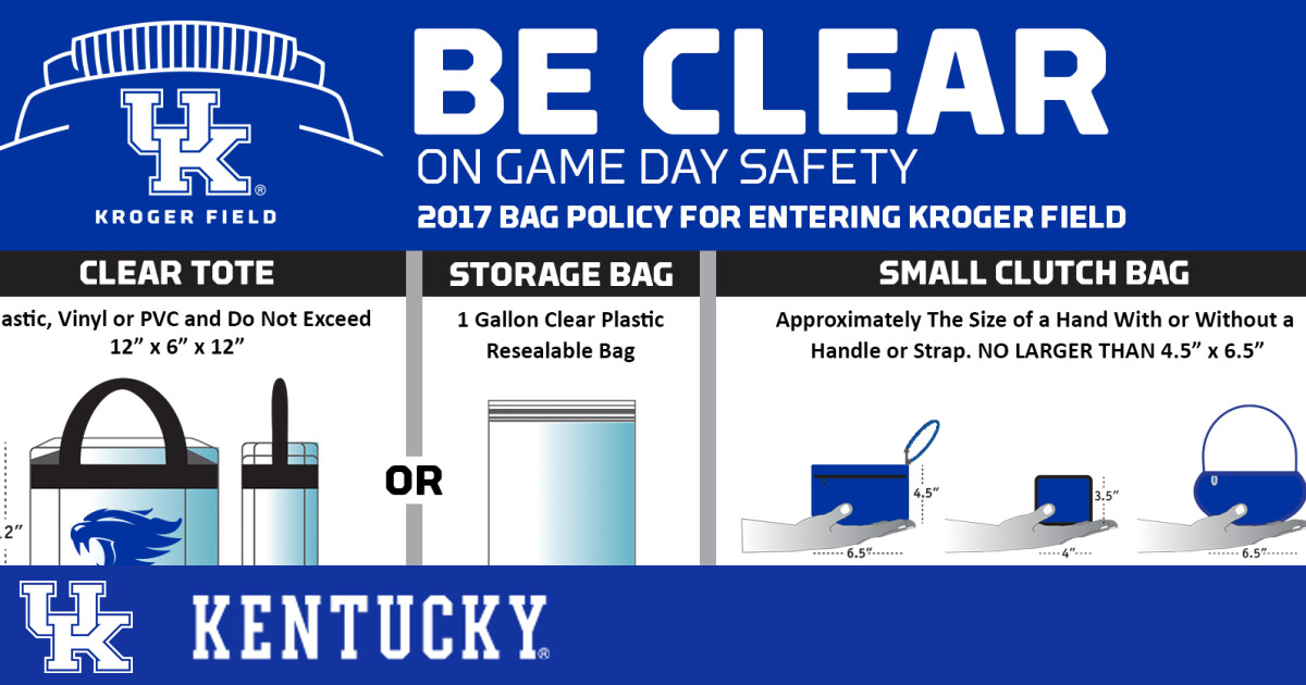 Reminder: Clear bag policy in effect on Saturday