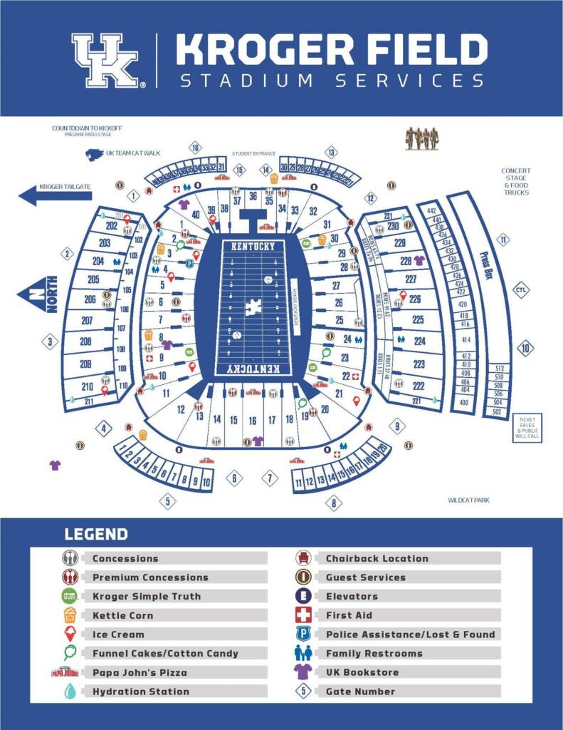 Stadium Map with Amenities