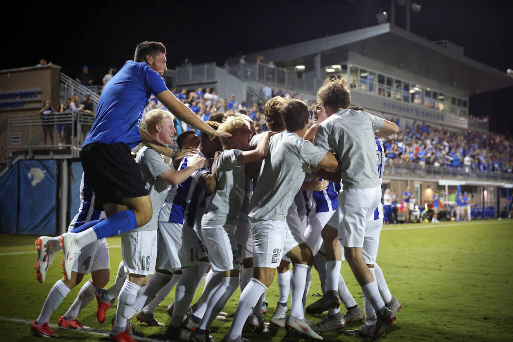 CelebrationMen's Soccer beats Indiana University 3-0.Photo by Britney Howard | UK Athletics