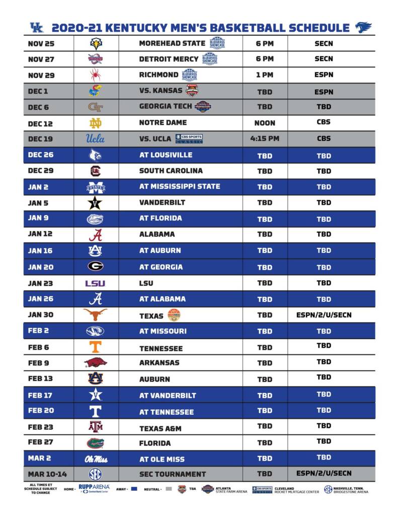 2020-21 MBB schedule