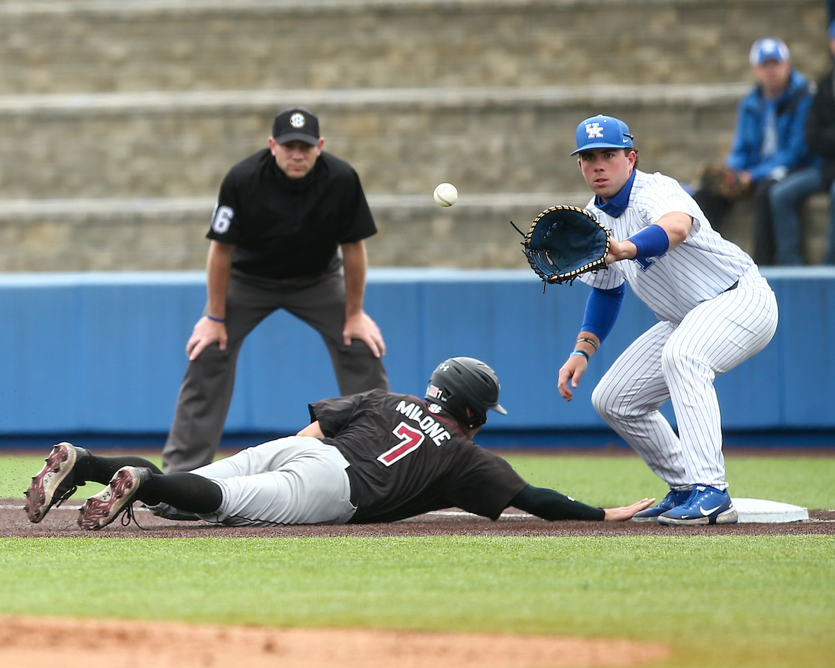 TJ Collett. UK loses South Carolina 11-6.Photo by Eddie Justice | UK Athletics