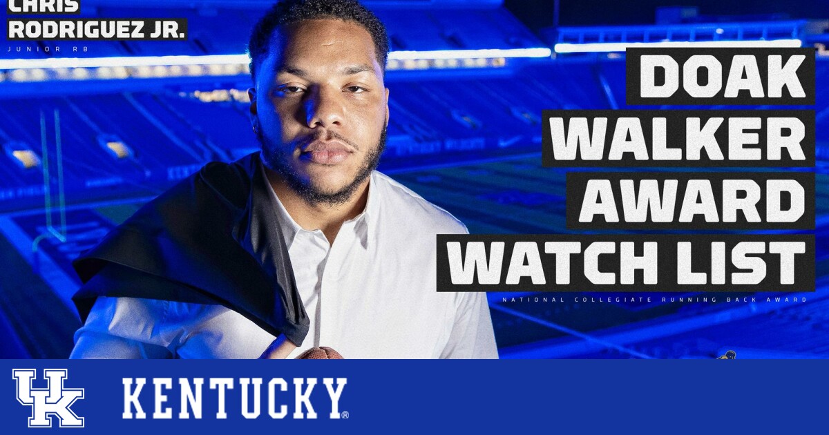 Chris Rodriguez Jr. on Doak Walker Watch List UK Athletics