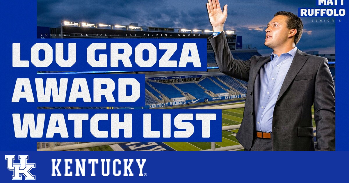 Matt Ruffolo on Lou Groza Award Watch List UK Athletics