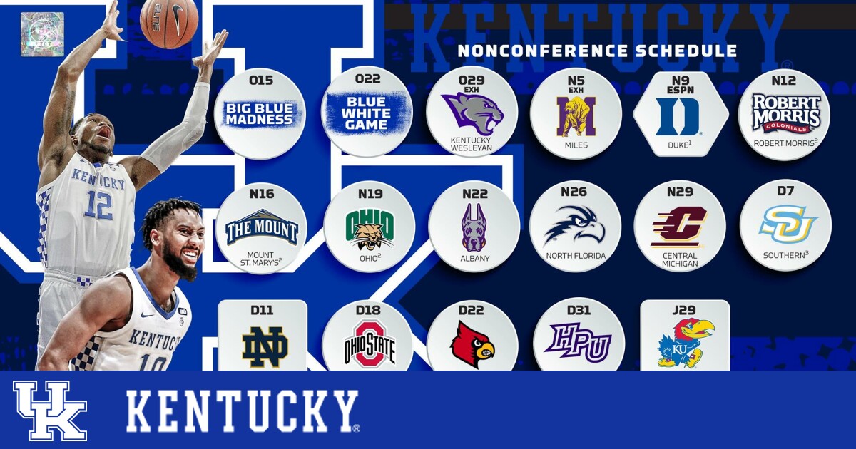 UK Men’s Basketball Unveils 202122 Nonconference Schedule UK Athletics