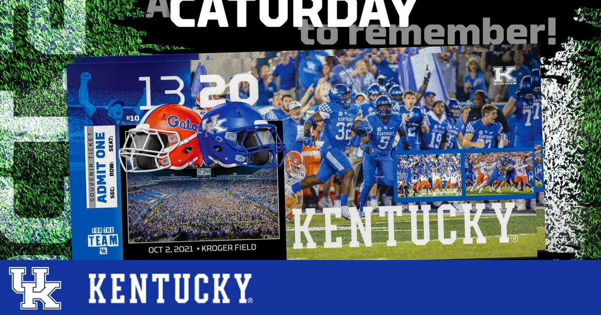 Commemorative Tickets from Kentucky Football’s 2021 Win Over Florida