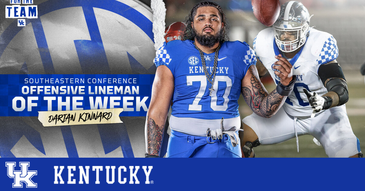 Darian Kinnard Named SEC Offensive Lineman of Week – UK Athletics