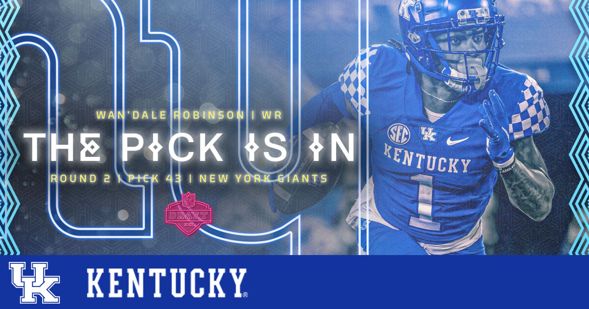 Wan'Dale Robinson Selected by Giants as 43rd Overall Pick in NFL Draft – UK  Athletics