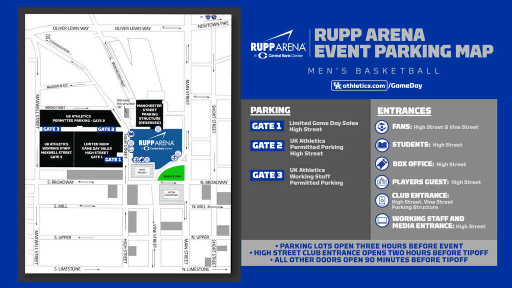 Rupp Arena Parking Map